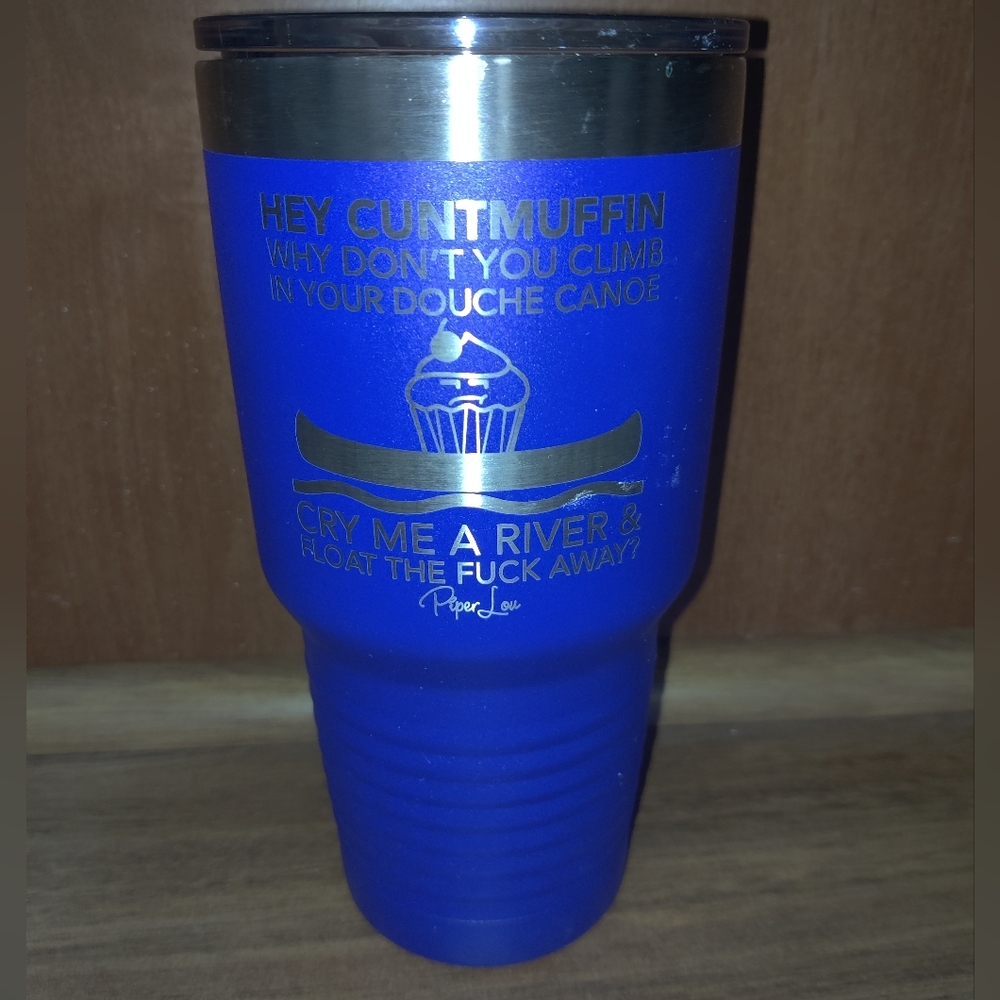 Piper Lou Purple Tumbler with Humorous Text